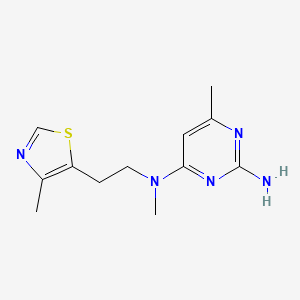 molecular formula C12H17N5S B5513207 N~4~,6-dimethyl-N~4~-[2-(4-methyl-1,3-thiazol-5-yl)ethyl]pyrimidine-2,4-diamine 