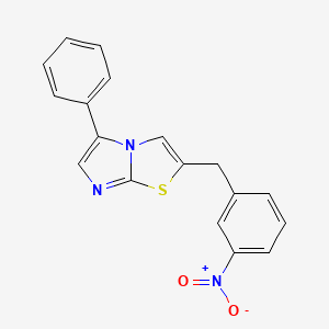 molecular formula C18H13N3O2S B5513223 2-(3-nitrobenzyl)-5-phenylimidazo[2,1-b][1,3]thiazole 