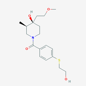 (3R*,4R*)-1-{4-[(2-hydroxyethyl)thio]benzoyl}-4-(2-methoxyethyl)-3-methylpiperidin-4-ol