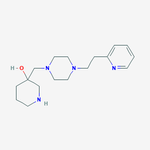 molecular formula C17H28N4O B5513250 3-({4-[2-(2-pyridinyl)ethyl]-1-piperazinyl}methyl)-3-piperidinol dihydrochloride 