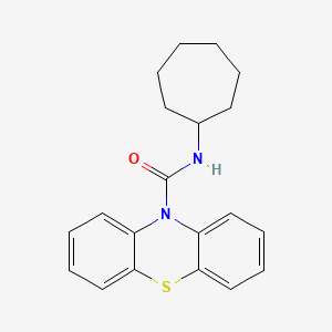 molecular formula C20H22N2OS B5513257 N-cycloheptyl-10H-phenothiazine-10-carboxamide 