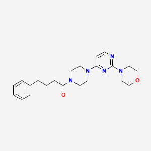 molecular formula C22H29N5O2 B5513280 4-{4-[4-(4-phenylbutanoyl)-1-piperazinyl]-2-pyrimidinyl}morpholine 