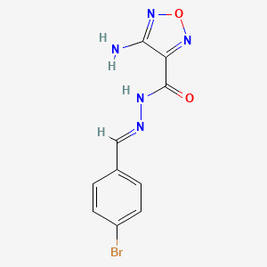 molecular formula C10H8BrN5O2 B5513299 4-amino-N'-(4-bromobenzylidene)-1,2,5-oxadiazole-3-carbohydrazide 