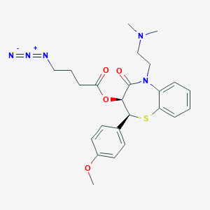 molecular formula C24H29N5O4S B055133 3-(4-Azidobutyryloxy)diltiazem CAS No. 124305-98-2