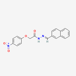 molecular formula C19H15N3O4 B5513303 N'-(2-萘甲亚基)-2-(4-硝基苯氧基)乙酰肼 