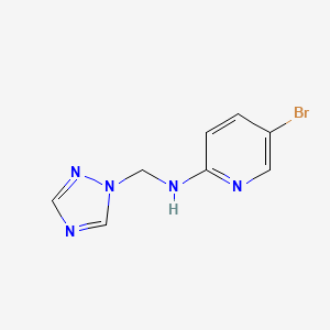 molecular formula C8H8BrN5 B5513332 5-bromo-N-(1H-1,2,4-triazol-1-ylmethyl)-2-pyridinamine 