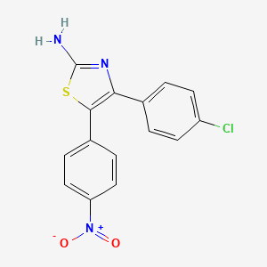 molecular formula C15H10ClN3O2S B5513339 4-(4-chlorophenyl)-5-(4-nitrophenyl)-1,3-thiazol-2-amine 