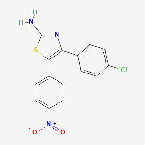 molecular formula C15H10ClN3O2S B5513339 4-(4-氯苯基)-5-(4-硝基苯基)-1,3-噻唑-2-胺 