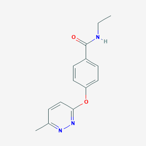molecular formula C14H15N3O2 B5513376 N-ethyl-4-[(6-methyl-3-pyridazinyl)oxy]benzamide 