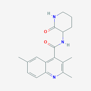 molecular formula C18H21N3O2 B5513425 2,3,6-trimethyl-N-(2-oxo-3-piperidinyl)-4-quinolinecarboxamide 