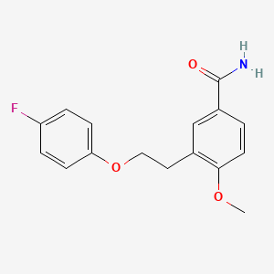 molecular formula C16H16FNO3 B5513439 3-[2-(4-fluorophenoxy)ethyl]-4-methoxybenzamide 