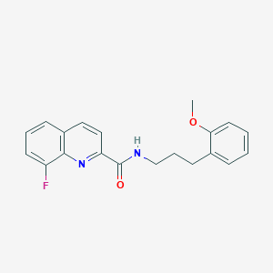 molecular formula C20H19FN2O2 B5513474 8-fluoro-N-[3-(2-methoxyphenyl)propyl]-2-quinolinecarboxamide 