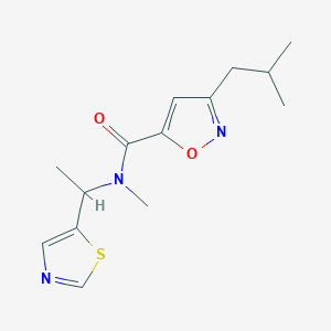 molecular formula C14H19N3O2S B5513481 3-isobutyl-N-methyl-N-[1-(1,3-thiazol-5-yl)ethyl]-5-isoxazolecarboxamide 