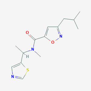 molecular formula C14H19N3O2S B5513481 3-异丁基-N-甲基-N-[1-(1,3-噻唑-5-基)乙基]-5-异恶唑甲酰胺 