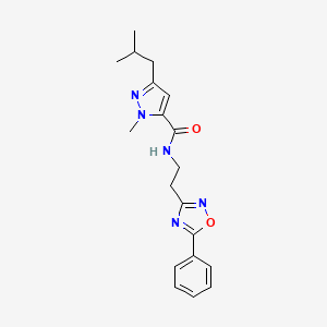 molecular formula C19H23N5O2 B5513510 3-isobutyl-1-methyl-N-[2-(5-phenyl-1,2,4-oxadiazol-3-yl)ethyl]-1H-pyrazole-5-carboxamide 