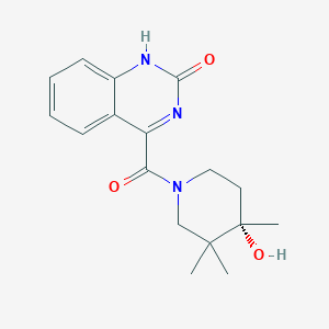molecular formula C17H21N3O3 B5513512 4-{[(4S*)-4-hydroxy-3,3,4-trimethylpiperidin-1-yl]carbonyl}quinazolin-2(1H)-one 