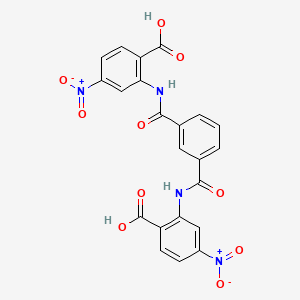 molecular formula C22H14N4O10 B5513539 2,2'-[1,3-phenylenebis(carbonylimino)]bis(4-nitrobenzoic acid) 