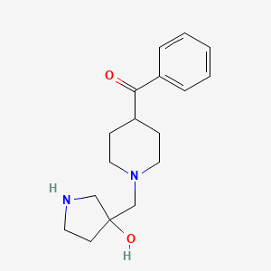 molecular formula C17H24N2O2 B5513544 {1-[(3-hydroxy-3-pyrrolidinyl)methyl]-4-piperidinyl}(phenyl)methanone dihydrochloride 