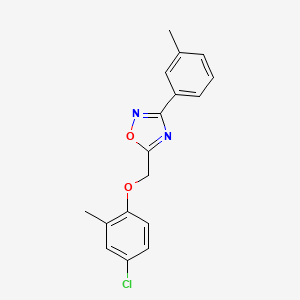 5-[(4-chloro-2-methylphenoxy)methyl]-3-(3-methylphenyl)-1,2,4-oxadiazole