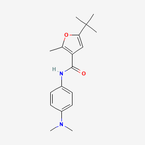 molecular formula C18H24N2O2 B5513611 5-tert-butyl-N-[4-(dimethylamino)phenyl]-2-methyl-3-furamide 