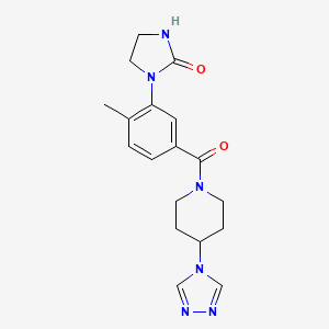 1-(2-methyl-5-{[4-(4H-1,2,4-triazol-4-yl)-1-piperidinyl]carbonyl}phenyl)-2-imidazolidinone