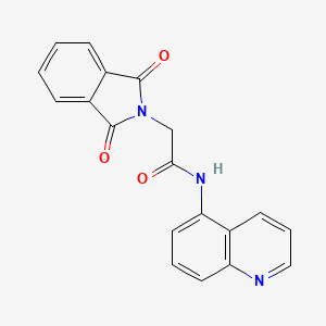 molecular formula C19H13N3O3 B5513664 2-(1,3-dioxo-1,3-dihydro-2H-isoindol-2-yl)-N-5-quinolinylacetamide 