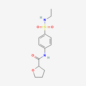 molecular formula C13H18N2O4S B5513697 N-{4-[(ethylamino)sulfonyl]phenyl}tetrahydro-2-furancarboxamide 