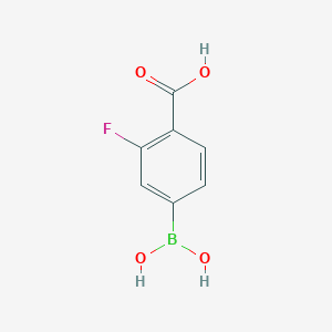 molecular formula C7H6BFO4 B055137 4-Carboxy-3-fluorophenylboronic acid CAS No. 120153-08-4