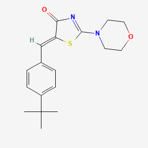 molecular formula C18H22N2O2S B5513712 5-(4-叔丁基苄叉)-2-(4-吗啉基)-1,3-噻唑-4(5H)-酮 