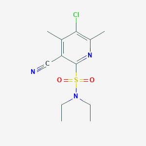 5-chloro-3-cyano-N,N-diethyl-4,6-dimethylpyridine-2-sulfonamide