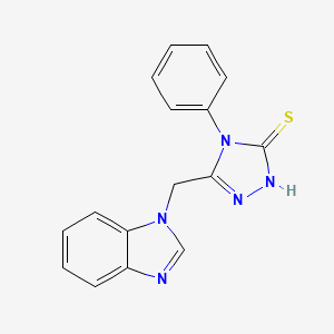 5-(1H-benzimidazol-1-ylmethyl)-4-phenyl-4H-1,2,4-triazole-3-thiol