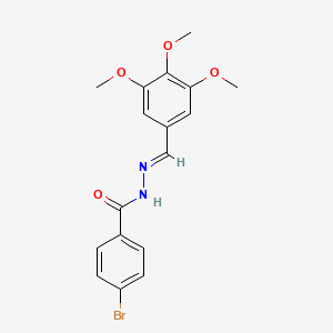 molecular formula C17H17BrN2O4 B5513745 4-bromo-N'-(3,4,5-trimethoxybenzylidene)benzohydrazide 