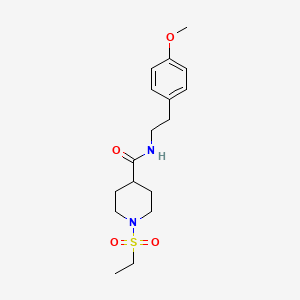 molecular formula C17H26N2O4S B5513767 1-(ethylsulfonyl)-N-[2-(4-methoxyphenyl)ethyl]-4-piperidinecarboxamide 