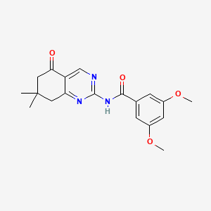 molecular formula C19H21N3O4 B5513779 N-(7,7-dimethyl-5-oxo-5,6,7,8-tetrahydro-2-quinazolinyl)-3,5-dimethoxybenzamide 