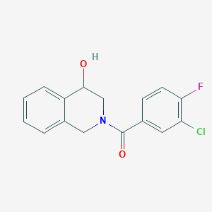 molecular formula C16H13ClFNO2 B5513829 2-(3-chloro-4-fluorobenzoyl)-1,2,3,4-tetrahydroisoquinolin-4-ol 
