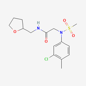 N~2~-(3-chloro-4-methylphenyl)-N~2~-(methylsulfonyl)-N~1~-(tetrahydro-2-furanylmethyl)glycinamide