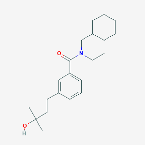 molecular formula C21H33NO2 B5513853 N-(cyclohexylmethyl)-N-ethyl-3-(3-hydroxy-3-methylbutyl)benzamide 