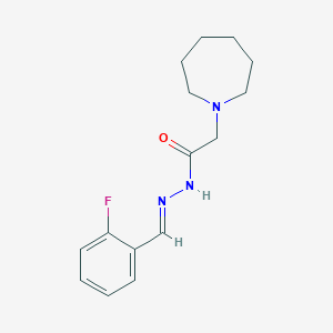 molecular formula C15H20FN3O B5513856 2-(1-azepanyl)-N'-(2-fluorobenzylidene)acetohydrazide 