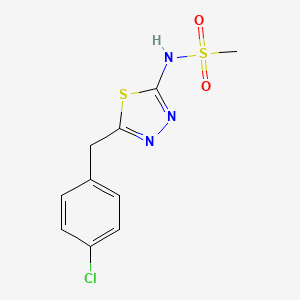 molecular formula C10H10ClN3O2S2 B5513863 N-[5-(4-chlorobenzyl)-1,3,4-thiadiazol-2-yl]methanesulfonamide CAS No. 590398-64-4