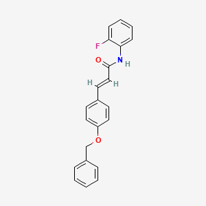 molecular formula C22H18FNO2 B5513866 3-[4-(苯甲氧基)苯基]-N-(2-氟苯基)丙烯酰胺 