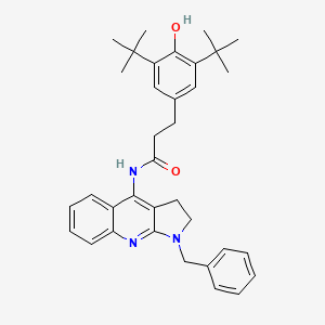 molecular formula C35H41N3O2 B5513867 N-(1-benzyl-2,3-dihydro-1H-pyrrolo[2,3-b]quinolin-4-yl)-3-(3,5-di-tert-butyl-4-hydroxyphenyl)propanamide 