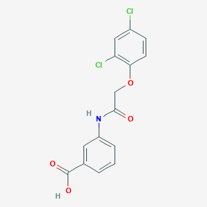 molecular formula C15H11Cl2NO4 B5513901 3-{[(2,4-dichlorophenoxy)acetyl]amino}benzoic acid 
