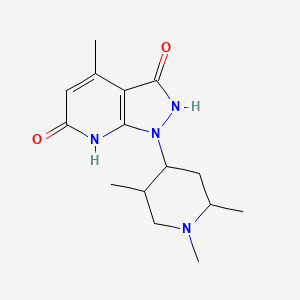molecular formula C15H22N4O2 B5513923 3-hydroxy-4-methyl-1-(1,2,5-trimethyl-4-piperidinyl)-1,7-dihydro-6H-pyrazolo[3,4-b]pyridin-6-one 