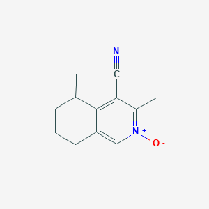 molecular formula C12H14N2O B5513978 3,5-dimethyl-5,6,7,8-tetrahydro-4-isoquinolinecarbonitrile 2-oxide 