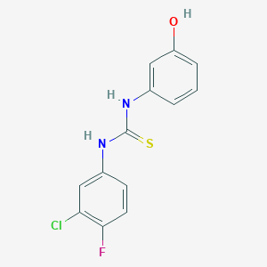 molecular formula C13H10ClFN2OS B5513981 N-(3-氯-4-氟苯基)-N'-(3-羟基苯基)硫脲 