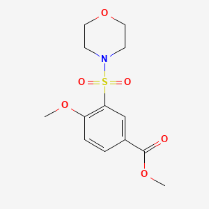 molecular formula C13H17NO6S B5514003 methyl 4-methoxy-3-(4-morpholinylsulfonyl)benzoate 