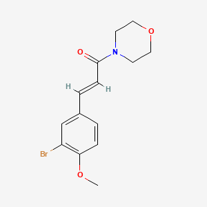 molecular formula C14H16BrNO3 B5514011 4-[3-(3-溴-4-甲氧基苯基)丙烯酰基]吗啉 