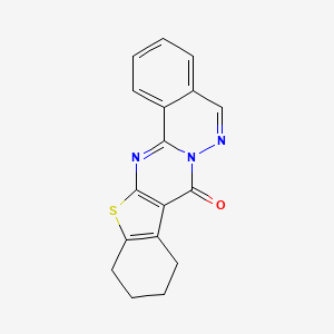 molecular formula C17H13N3OS B5514017 9,10,11,12-四氢-8H-[1]苯并噻吩并[2',3':4,5]嘧啶并[2,1-a]酞嗪-8-酮 
