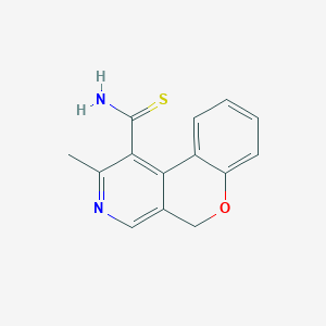 molecular formula C14H12N2OS B5514024 2-甲基-5H-苯并[3,4-c]吡啶-1-甲硫代酰胺 
