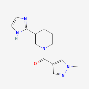 molecular formula C13H17N5O B5514038 3-(1H-imidazol-2-yl)-1-[(1-methyl-1H-pyrazol-4-yl)carbonyl]piperidine 